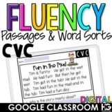 Digital Fluency Passages for Google Classroom (cvc ) Dista