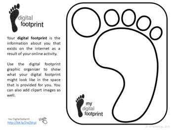 My Digital Footprint and Social Media Awareness Graphic Organizers Pack