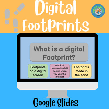 Preview of Digital Citizenship Digital Footprints-Self-Correcting Google Game grades 3-6