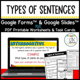 Digital Four Types of Sentences Lesson & Practice Google S