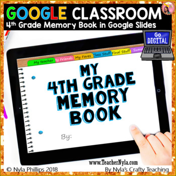 Preview of Digital Fourth Grade Memory Book for Google Classroom™ Distance Learning