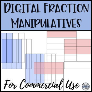 Preview of Digital Fraction Manipulatives - Commercial Use