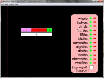 Preview of Virtual Fraction Strips