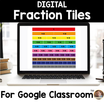 Preview of Digital Fraction Tile Clip Art: Virtual Manipulatives to Use w/ Google Classroom