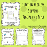 Digital Fraction Word Problems- Common Core lessons