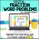 Digital Fraction Word Problems with Google Slides™️