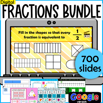 Preview of Fractions BUNDLE for Equivalent Fractions, Mixed Numbers, & Comparing Fractions