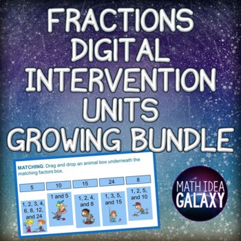 Preview of Fractions Digital Activity Bundle (Intervention Units)