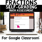 Digital Fractions SELF-GRADING Assessments for Google Classroom