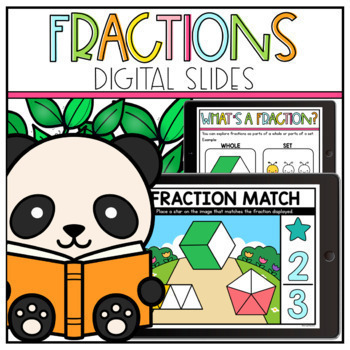 Preview of Digital Fractions for Beginners - Google Slides Introduction to Fractions