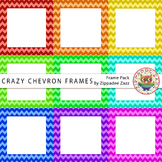 Digital Frames - Crazy Chevron Square Frames - 9 Frames