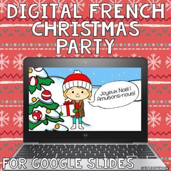 Preview of Digital French Christmas Party | Fête de Noël | For Google Slides™