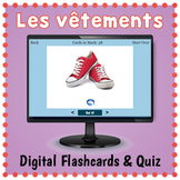 DIGITAL French Clothing Vocabulary Flashcards and Quizzes
