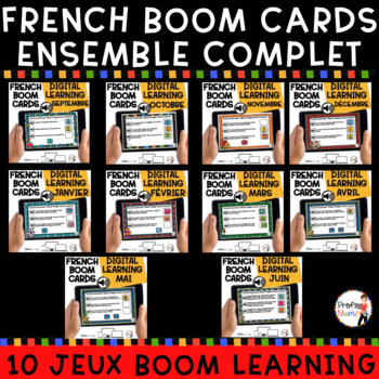 Preview of Digital French Distance Learning AUDIO Boom Cards - 60 phrases BUNDLE