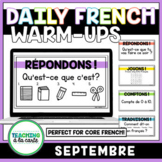 Digital French Warm-Ups and Bell Ringers | Question du jou