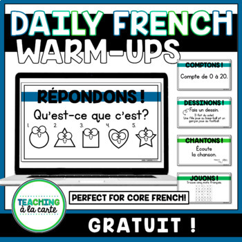 Preview of Digital French Warm-ups and Bell Ringers | Question du Jour