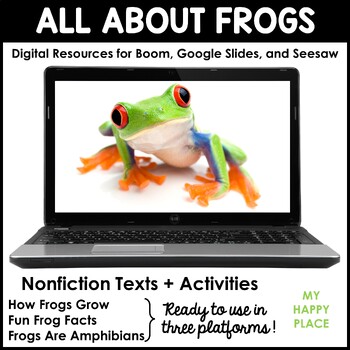 Preview of Digital Frog Activities - Boom, Seesaw, & Google Slides - Distance Learning