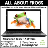 Digital Frog Activities - Boom, Seesaw, & Google Slides - 
