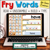 Digital Fry Words 1-200 --- Fry Word Building Mats for Goo