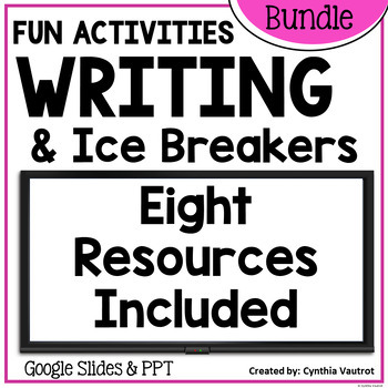 Preview of Fun Writing Prompts Ice Breakers Getting to Know You Paperless Activities