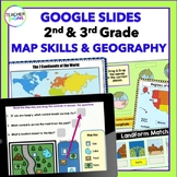 MAP SKILLS US Geography GOOGLE SLIDES & BOOM CARDS 2nd & 3