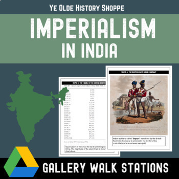 Preview of Digital Gallery Walk Stations: Imperialism in India for World History