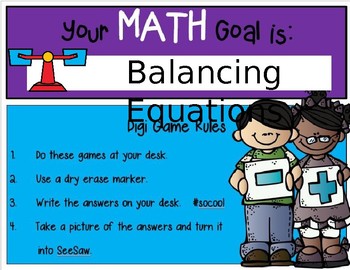 Preview of Digital Game - Balancing Equations - Measurement - Powerpoint