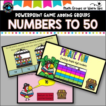 Preview of Digital Game l Counting groups of numbers up to 50- a jeopardy style game