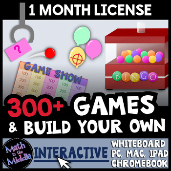 Preview of Digital Games 1 Month License - Math Games & All Subjects & Build Your Own