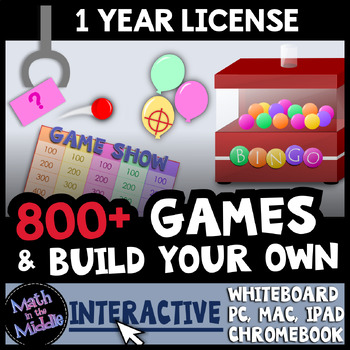 Preview of Digital Games 1 Year License - Math Games & All Subjects & Build Your Own