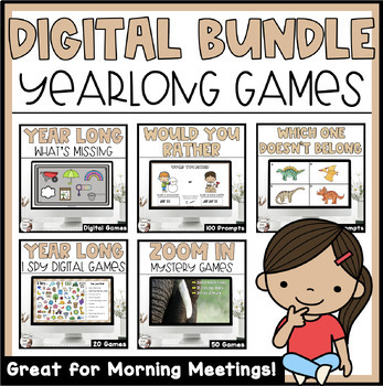 Preview of Digital Games Bundle | Morning Meeting | Brain Breaks | Fun Friday Activities