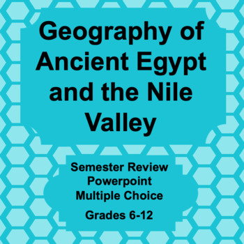 Preview of Ancient Egypt Geography:  Digital Semester Test Prep Game, 60 questions