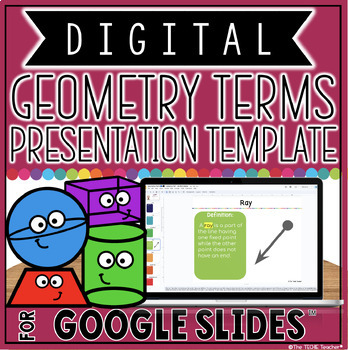 Preview of Digital Geometry Terms Presentation Template in Google Slides™