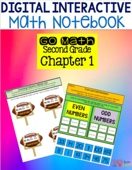 Preview of Digital Go Math Interactive Notebook Second Grade Chapter 1