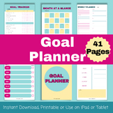 Digital Goal Planner, Printable Goal Planner,