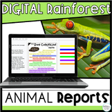 Digital Google Classroom Rainforest Animal Research Project