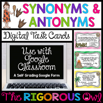 Distance Learning Digital Google Forms Synonyms And Antonyms Task Cards