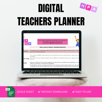 Preview of Digital Google Sheets Teacher Planner