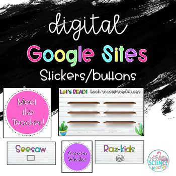 Preview of Digital Google Sites Buttons-Farmhouse Theme