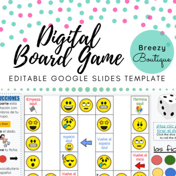 Preview of Digital Google Slides Board Game Template (EDITABLE)