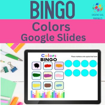 Preview of Digital Google Slides Colors Bingo |Distance Learning