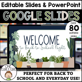 Preview of Digital Google Slides Templates House Plant Theme