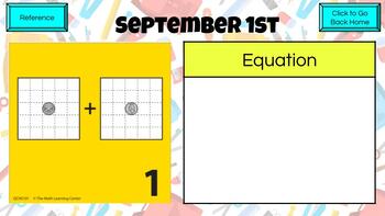 Preview of Digital Grade 5 Number Corner - September Calendar Grid