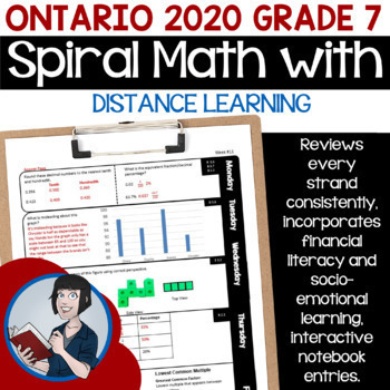 Preview of Digital Grade 7 Spiral Math (Ontario Math Curriculum 2020)