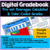 Digital Gradebook-GOOGLE Sheets w/ Bonus Material