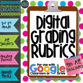 Preview of Digital Grading Rubrics for All Occasions (GOOGLE Forms) 