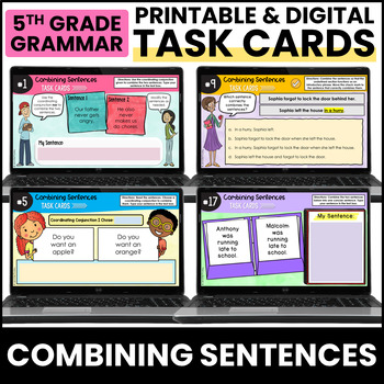 Digital Grammar Activities - Combining Sentences (L.5.3A) by Jennifer ...