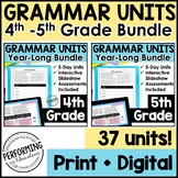 Intermediate Grammar Year-Long Bundle For 4th & 5th | Less