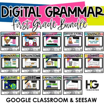 Preview of First Grade Digital Grammar Activities, Games, and Lessons