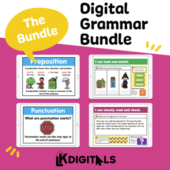 Preview of Digital Grammar Bundle - Google Slides™ & Seesaw™